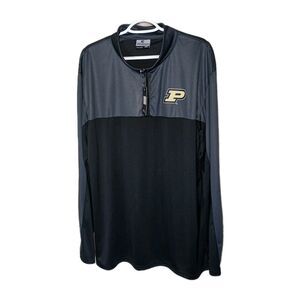Colosseum NCAA Mens Purdue Boilermakers XXL Quarter Zip Long Sleeve Shirt